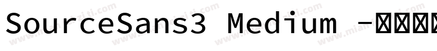 SourceSans3 Medium 字体转换